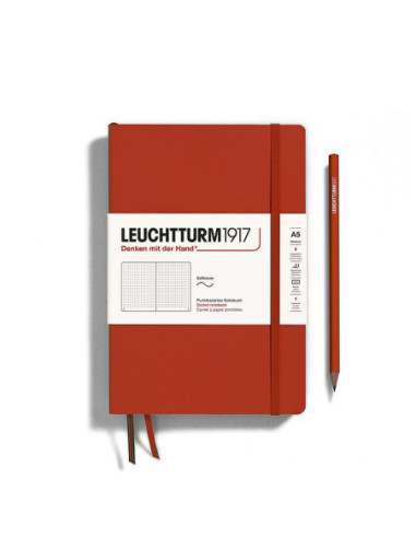 LT367266,Caiet a5 punctat coperta flexibila rosu inchis Leuchtturm