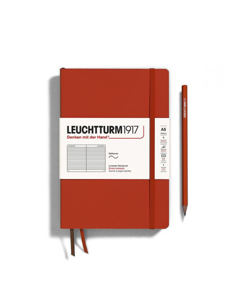 LT367267,Caiet a5 dictando coperta flexibila rosu inchis Leuchtturm