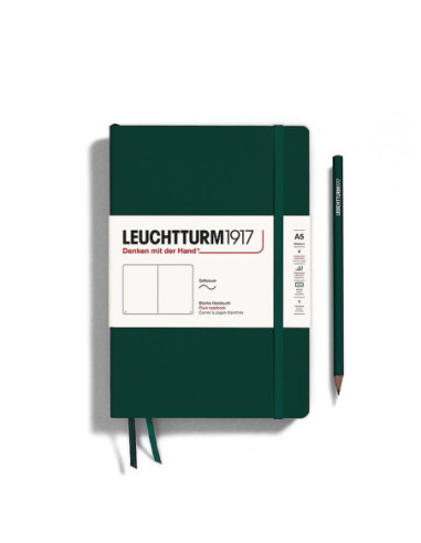 LT367268,Caiet a5 velin coperta flexibila verde padure Leuchtturm