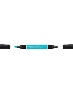 FC162154-4,Pitt artist pen dual marker turcoaz cobalt deschis 154 Faber-castell - Set 4 2