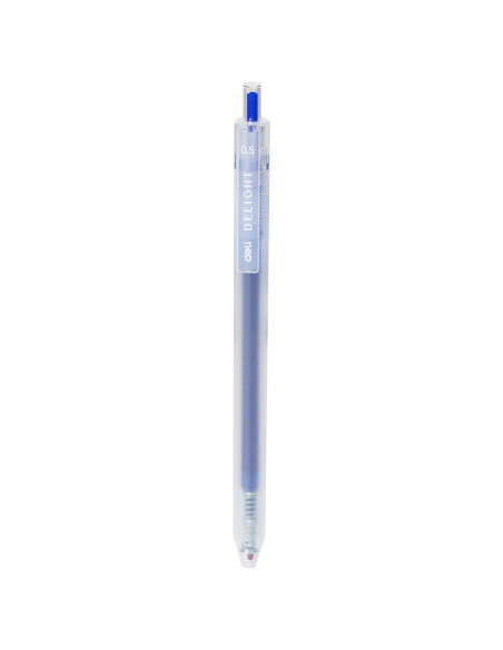 DLEG118-BL-12,Pix cu gel cu mecanism 0.5mm albastru delight Deli - Set 12