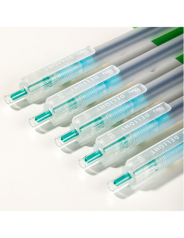 DLEG118-GN-12,Pix cu gel cu mecanism 0.5mm verde delight Deli - Set 12