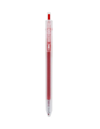 DLEG118-RD-12,Pix cu gel cu mecanism 0.5mm rosu delight Deli - Set 12