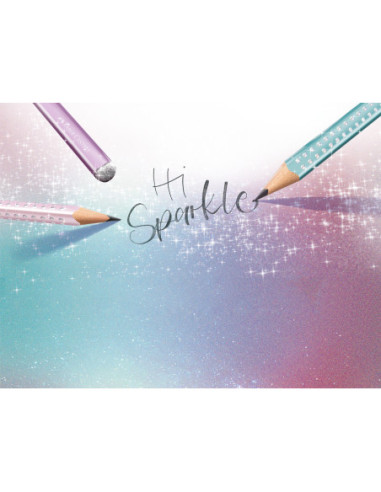 FC111663-12,Creion grafit b sparkle jumbo violet 2023 Faber-castell - Set 12