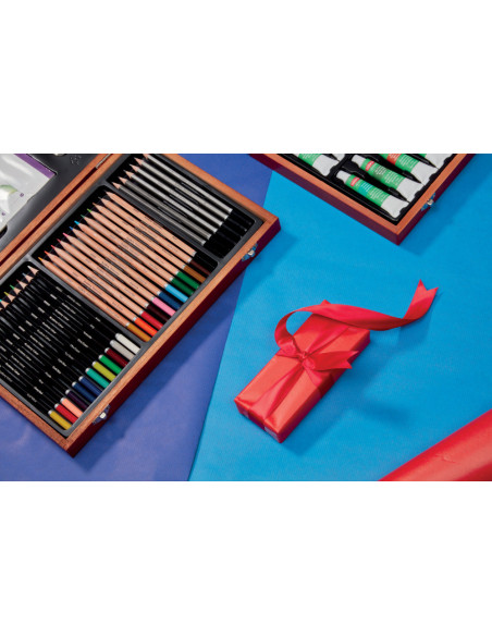 DW2300147,Set complet desen 35 buc cutie lemn Derwent academy