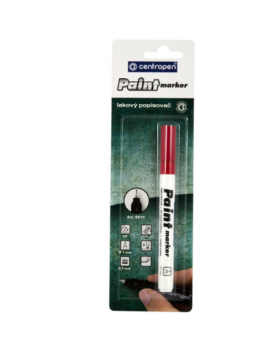 CE921103-10,Marker vopsea rosie 0.7mm 9211 Centropen - Set 10