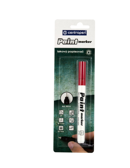 CE921103-10,Marker vopsea rosie 0.7mm 9211 Centropen - Set 10