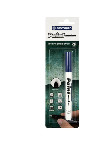 CE921102-10,Marker vopsea albastra 0.7mm 9211 Centropen - Set 10