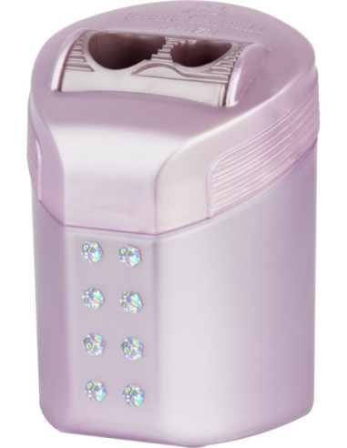 FC183900-6,Ascutitoare dubla roll on sparkle pastel Faber-castell - Set 6
