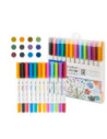 DLEU302,Liner pigment 2 capete 0.5/1 mm set 12 culori inspira Deli