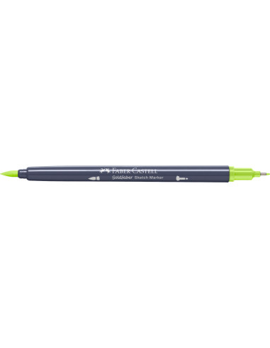 FC164705-5,Sketch marker 2 capete galben lime 207 goldfaber Faber-castell - Set 5