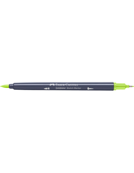 FC164705-5,Sketch marker 2 capete galben lime 207 goldfaber Faber-castell - Set 5