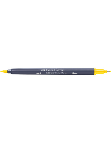 FC164707-5,Sketch marker 2 capete galben cadmium 107 goldfaber Faber-castell - Set 5