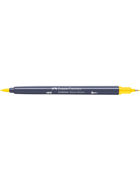 FC164707-5,Sketch marker 2 capete galben cadmium 107 goldfaber Faber-castell - Set 5