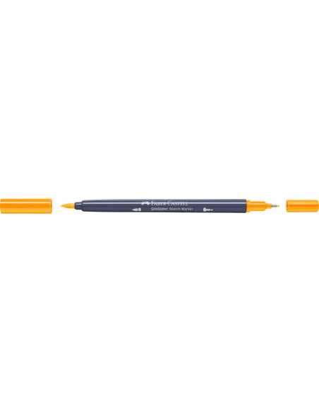 FC164708-5,Sketch marker 2 capete galben crom inchis 109 goldfaber Faber-castell - Set 5