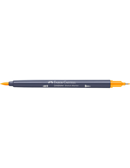 FC164708-5,Sketch marker 2 capete galben crom inchis 109 goldfaber Faber-castell - Set 5