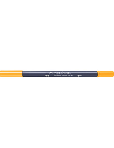 FC164708-5,Sketch marker 2 capete galben crom inchis 109 goldfaber Faber-castell - Set 5