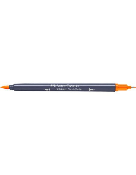 FC164710-5,Sketch marker 2 capete portocaliu cadmium 111 goldfaber Faber-castell - Set 5