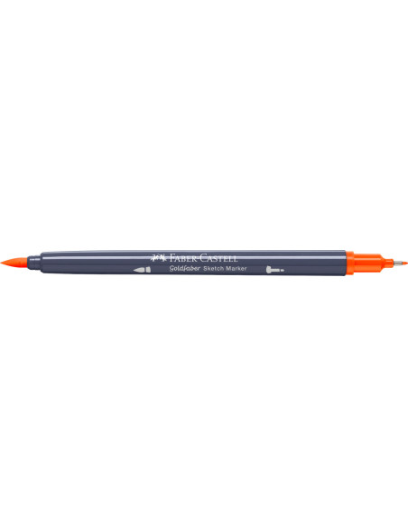 FC164713-5,Sketch marker 2 capete portocaliu cadmium inchis 115 goldfaber Faber-castell - Set 5