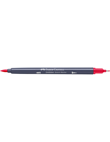 FC164717-5,Sketch marker 2 capete carmin permanent 126 goldfaber Faber-castell - Set 5
