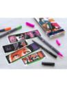 FC164723-5,Sketch marker 2 capete roz purpuriu mediu 125 goldfaber Faber-castell - Set 5