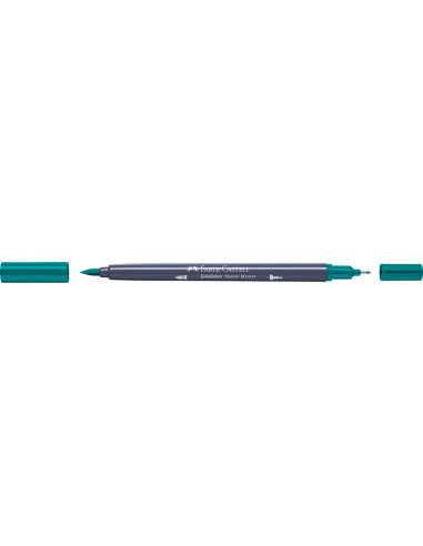 FC164751-5,Sketch marker 2 capete verde cobalt inchis 313 goldfaber Faber-castell - Set 5