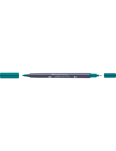 FC164751-5,Sketch marker 2 capete verde cobalt inchis 313 goldfaber Faber-castell - Set 5