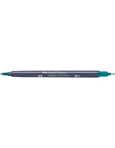 FC164751-5,Sketch marker 2 capete verde cobalt inchis 313 goldfaber Faber-castell - Set 5