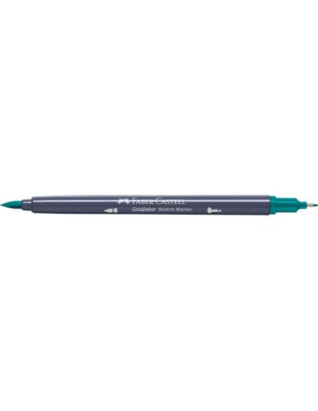 FC164751-5,Sketch marker 2 capete verde cobalt inchis 313 goldfaber Faber-castell - Set 5
