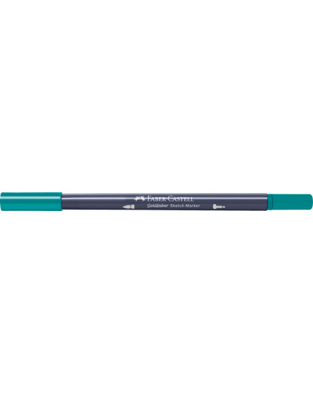FC164751-5,Sketch marker 2 capete verde cobalt inchis 313 goldfaber Faber-castell - Set 5