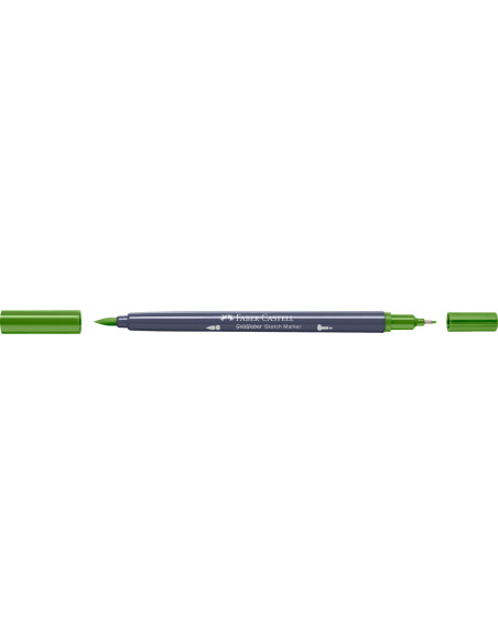 FC164860-5,Sketch marker 2 capete verde pamantiu galbui 168 goldfaber Faber-castell - Set 5