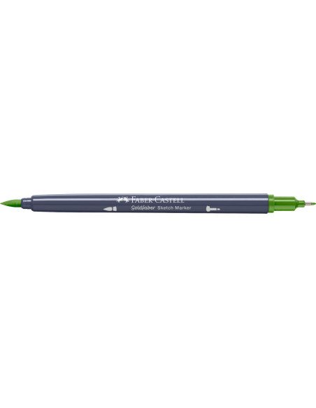 FC164860-5,Sketch marker 2 capete verde pamantiu galbui 168 goldfaber Faber-castell - Set 5