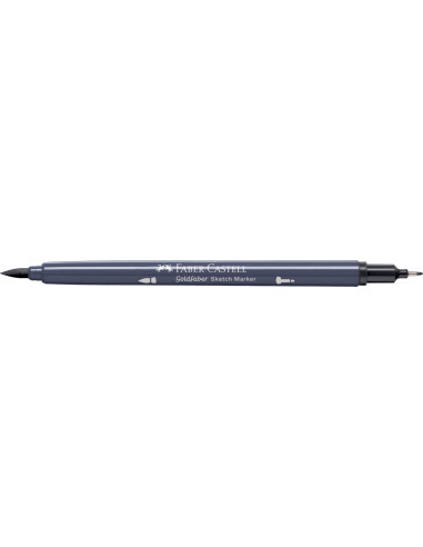 FC164796-5,Sketch marker 2 capete gri neutru v 335 goldfaber Faber-castell - Set 5