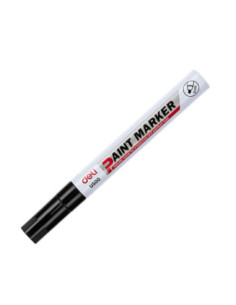 DLEU500-BK-12,Marker vopsea negru 2 mm Deli - Set 12 2