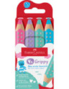 FC110702,Creioane colorate xxl 4 culori pastel grippy Faber-castell