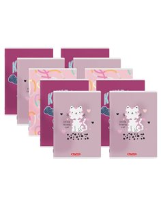 Set 10 caiete Tip 2 Herlitz 400211728, 36 file, 80 g/mp, Motive asortate