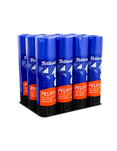 Set 12 lipiciuri solide stick Pelikan Pelifix fara solvent, lavabil, 40 g