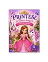 Carte de colorat A4 cu printese si lumea magica, 8 file