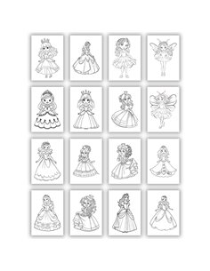 Carte de colorat A4 cu printese si lumea magica, 8 file 2