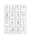 Carte de colorat A4 cu printese si lumea magica, 8 file
