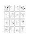 Carte de colorat A4 cu animale vesele, 8 file