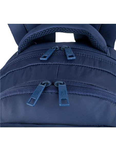 Rucsac scoala Oxford Bicolor, 2 compartimente, 44 x 32 x 18 cm, Albastru inchis