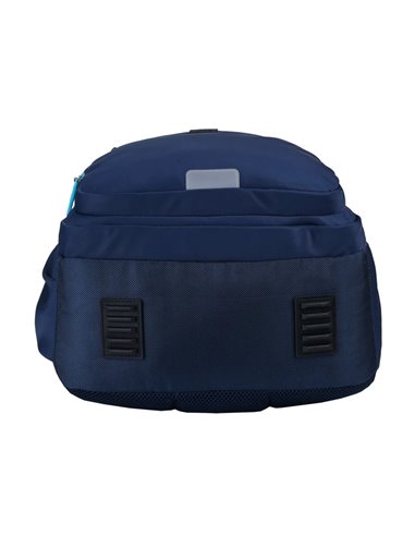 Rucsac scoala Oxford Bicolor, 2 compartimente, 44 x 32 x 18 cm, Albastru inchis