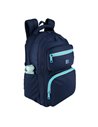 Rucsac scoala Oxford Bicolor, 2 compartimente, 44 x 32 x 18 cm, Albastru inchis