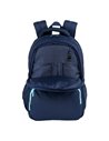 Rucsac scoala Oxford Bicolor, 2 compartimente, 44 x 32 x 18 cm, Albastru inchis