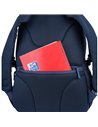 Rucsac scoala Oxford Bicolor, 2 compartimente, 44 x 32 x 18 cm, Albastru inchis