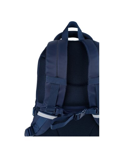 Rucsac scoala Oxford Bicolor, 2 compartimente, 44 x 32 x 18 cm, Albastru inchis