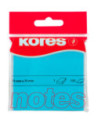 KO47078,Notes adeziv 75*75mm albastru neon 100 file Kores