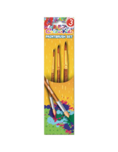 FYCKPE03,Pensule 3/set varf ascutit nr. 3/7/11 colour kids pigna