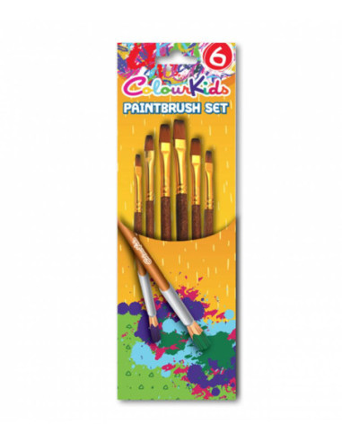 FYCKPE16,Pensule 6/set varf tesit nr. 2/4/6/8/10/12 colour kids pigna